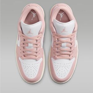 Jordan Women's Pink and White Sneakers